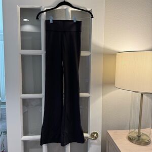 IVL collective Black Flared split hem leggings